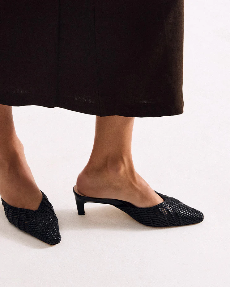 Palma: Black Woven Nappa - Image 7